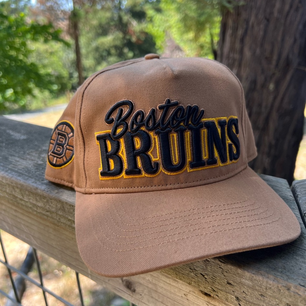 47 Brand Boston Bruins Tan and Black Cap